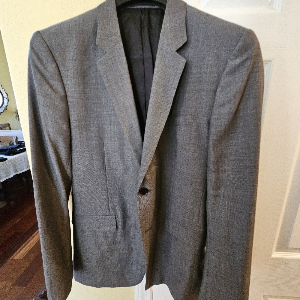 Mens  grey wool theory blazer